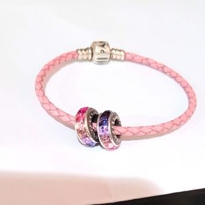 Brighton pink and purple cz beads-2